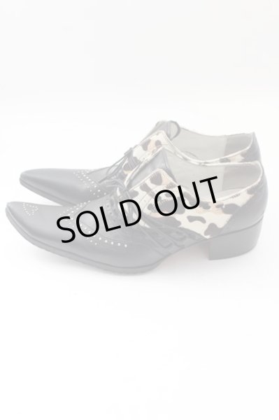 画像2: Hiromu Takahara / バターナイフシューズ 41 ブラックｘパターン T-23-12-31-030-Hi-sho-YM-ZT-S006 (2)