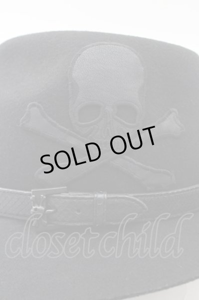 画像3: Roen / スカルパッチベルト中折ハット M ブラック T-23-12-31-014-Ro-za-YM-ZT471 (3)