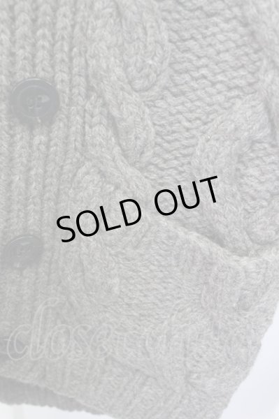 画像5: GOSTAR DE FUGA / カーディガン.ケーブル編みショルーカラーニット 44 ブラウン T-24-01-05-002-GO-to-YM-ZT307 (5)