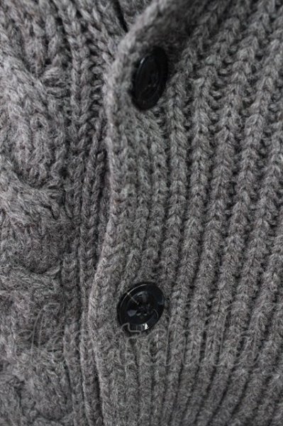 画像6: GOSTAR DE FUGA / カーディガン.ケーブル編みショルーカラーニット 44 ブラウン T-24-01-05-002-GO-to-YM-ZT307 (6)