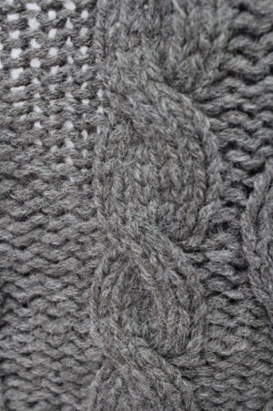 画像7: GOSTAR DE FUGA / カーディガン.ケーブル編みショルーカラーニット 44 ブラウン T-24-01-05-002-GO-to-YM-ZT307 (7)