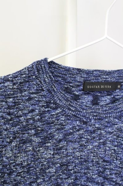 画像2: GOSTAR DE FUGA / ニット.リンクス柄 44 ブルー T-24-01-05-001-GO-to-YM-ZT307 (2)