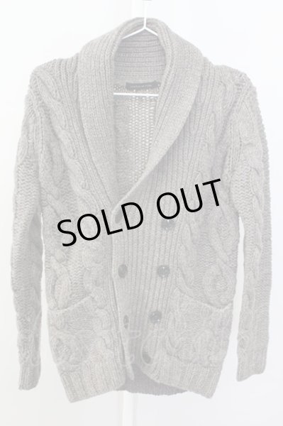 画像1: GOSTAR DE FUGA / カーディガン.ケーブル編みショルーカラーニット 44 ブラウン T-24-01-05-002-GO-to-YM-ZT307 (1)