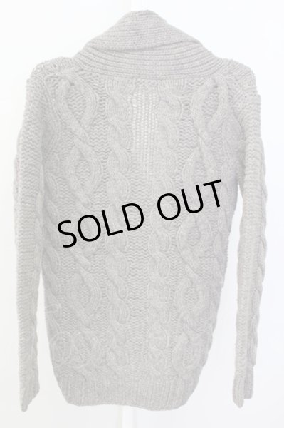 画像2: GOSTAR DE FUGA / カーディガン.ケーブル編みショルーカラーニット 44 ブラウン T-24-01-05-002-GO-to-YM-ZT307 (2)