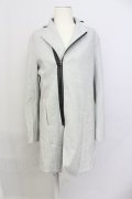 FUGA / コート.ラムレザー切り替えライダースチェスター 46 グレー T-24-01-05-011-FU-ou-YM-ZT-ML028