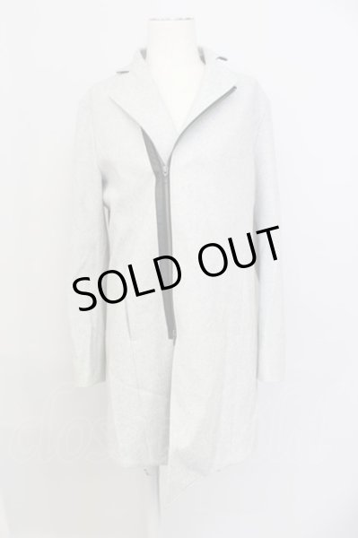 画像1: FUGA / コート.ラムレザー切り替えライダースチェスター 46 グレー T-24-01-05-011-FU-ou-YM-ZT-ML028 (1)