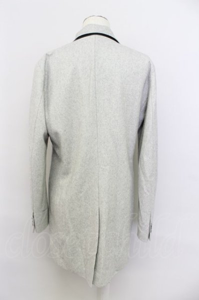 画像2: FUGA / コート.ラムレザー切り替えライダースチェスター 46 グレー T-24-01-05-011-FU-ou-YM-ZT-ML028 (2)