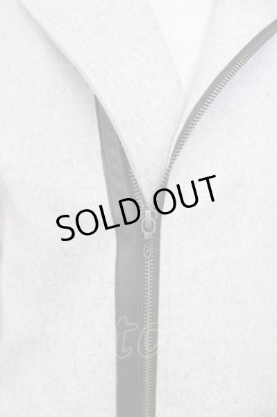 画像4: FUGA / コート.ラムレザー切り替えライダースチェスター 46 グレー T-24-01-05-011-FU-ou-YM-ZT-ML028 (4)