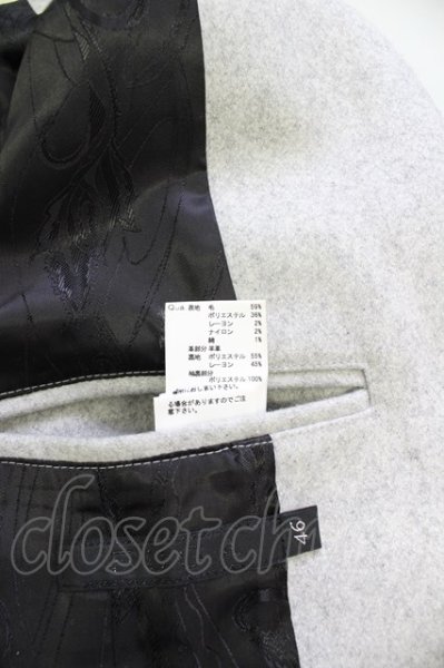 画像8: FUGA / コート.ラムレザー切り替えライダースチェスター 46 グレー T-24-01-05-011-FU-ou-YM-ZT-ML028 (8)