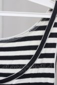 画像3: 【WINTERセール】AMPHIBIAN / ボーダーロングタンクトップ F ブラックｘホワイト T-24-01-13-003-AM-to-YM-ZT161