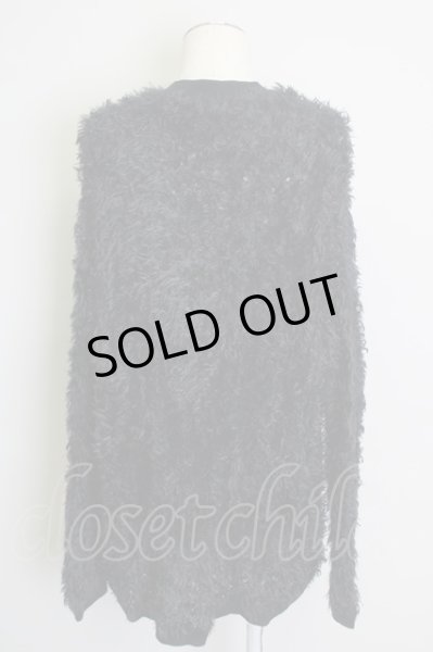 画像2: LAD MUSICIAN / ナイロンシャギーニットカーディガン 44 ブラック T-24-01-13-018-LA-to-YM-ZT067 (2)