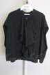 画像1: LAD MUSICIAN / DECHINE FRILL SHIRTシャツ 46 ブラック T-24-01-13-019-LA-sh-YM-ZT040 (1)