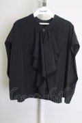 【WINTERセール】LAD MUSICIAN / DECHINE FRILL SHIRTシャツ 46 ブラック T-24-01-13-019-LA-sh-YM-ZT040