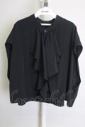 LAD MUSICIAN / DECHINE FRILL SHIRTシャツ 46 ブラック T-24-01-13-019-LA-sh-YM-ZT518