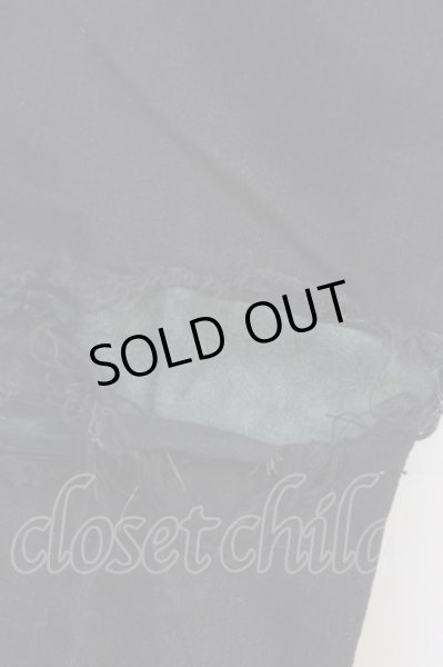 画像7: 青激-SEIGEKI- / ストレッチダメージスキニーパンツ（レザーリペア） 26 ブラック T-24-01-13-033-el-pa-YM-ZT225 (7)