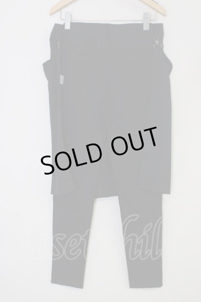 画像2: KMK(KINGLY MASK)  / ジップフラップ付きストレッチスキニー L ブラック T-24-01-13-038-KM-pa-YM-ZT377 (2)