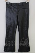 【WINTERセール】ZARA / ストレッチPUフレアパンツ EU L ブラック T-24-01-13-039-ZA-pa-YM-ZT-ML003