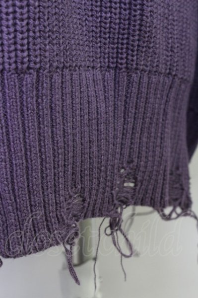 画像5: MAISON SPECIAL / プライムオーバークレイジークラッシュアゼドライバーズニット 02 パープル T-24-01-13-008-MA-to-YM-ZT020 (5)