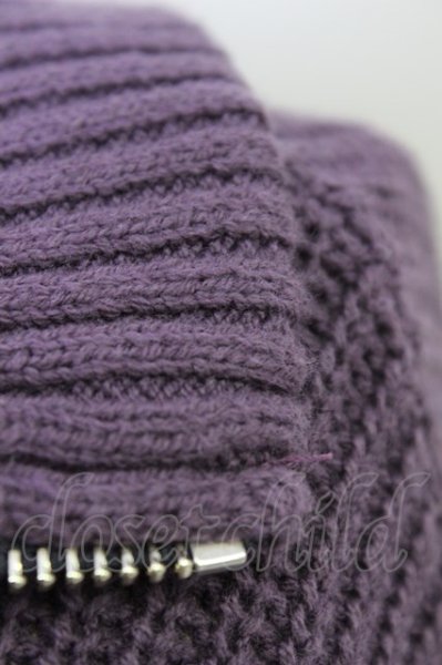 画像8: MAISON SPECIAL / プライムオーバークレイジークラッシュアゼドライバーズニット 02 パープル T-24-01-13-008-MA-to-YM-ZT020 (8)