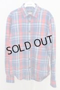 【セール】ZARA / スリムフィットチェックシャツ EU M レッドｘブルー T-24-01-13-011-ZA-sh-YM-ZT416