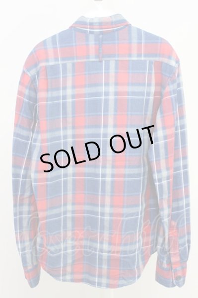 画像2: ZARA / スリムフィットチェックシャツ EU M レッドｘブルー T-24-01-13-011-ZA-sh-YM-ZT416 (2)