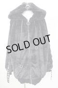 【SALE】REFLEM / パーカー.DリングロゴテープBIGファー F ブラック T-24-01-26-004-RE-to-YM-ZT-M108