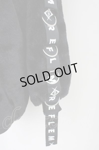 画像5: REFLEM / パーカー.DリングロゴテープBIGファー F ブラック T-24-01-26-004-RE-to-YM-ZT-M108 (5)