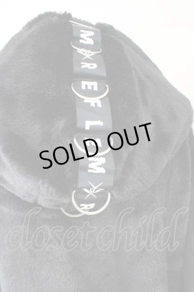 画像6: REFLEM / パーカー.DリングロゴテープBIGファー F ブラック T-24-01-26-004-RE-to-YM-ZT-M108 (6)