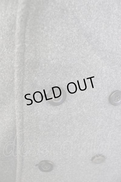 画像5: NO ID. BLACK / コート.フェイクファーショールカラーウールダブル 2 グレー T-24-01-26-005-NO-ou-YM-ZT-M108 (5)