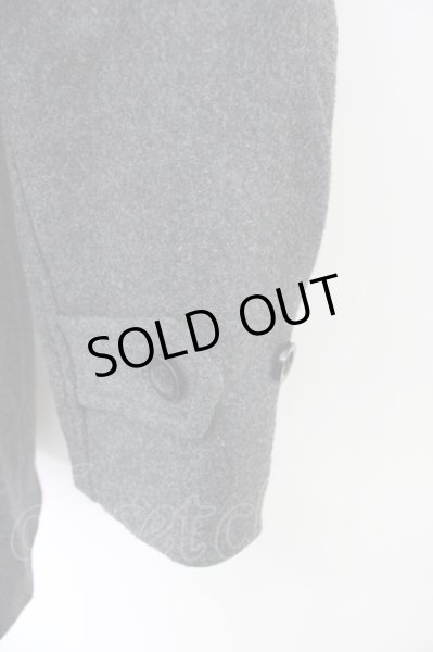 画像7: NO ID. BLACK / コート.フェイクファーショールカラーウールダブル 2 グレー T-24-01-26-005-NO-ou-YM-ZT-M108 (7)