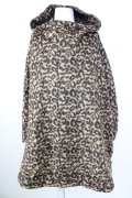 【WINTERセール】NO ID. BLACK / ジャケット.フーデッドポンチョ ONE ヒョウ T-24-01-26-007-NO-ja-YM-ZT-M108