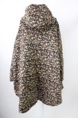 画像2: 【WINTERセール】NO ID. BLACK / ジャケット.フーデッドポンチョ ONE ヒョウ T-24-01-26-007-NO-ja-YM-ZT-M108 (2)