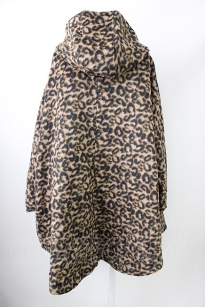 画像2: 【WINTERセール】NO ID. BLACK / ジャケット.フーデッドポンチョ ONE ヒョウ T-24-01-26-007-NO-ja-YM-ZT-M108