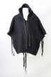 画像1: A.F ARTEFACT / ジャケット.OVERSIZED HOODIE BLOUSON / REVERSIBLE-WOOL 1 ブラック T-24-01-29-008-A.-ja-YM-ZT149 (1)