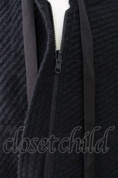 画像7: A.F ARTEFACT / ジャケット.OVERSIZED HOODIE BLOUSON / REVERSIBLE-WOOL 1 ブラック T-24-01-29-008-A.-ja-YM-ZT149 (7)