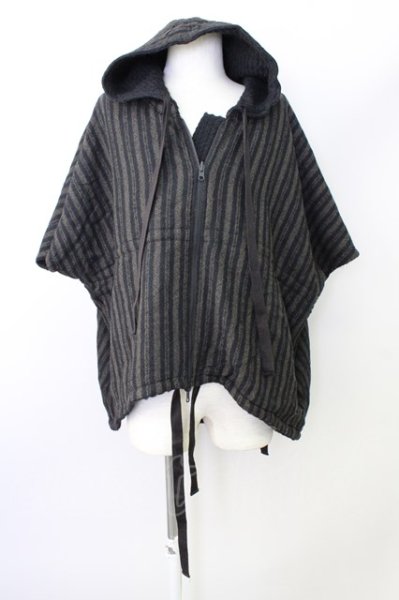 画像8: A.F ARTEFACT / ジャケット.OVERSIZED HOODIE BLOUSON / REVERSIBLE-WOOL 1 ブラック T-24-01-29-008-A.-ja-YM-ZT149 (8)