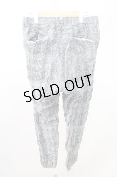 画像2: NO ID. / パンツ.ウールコットン縮絨バギートラウザーズ 1 グレー T-24-01-29-011-NO-pa-YM-ZT459 (2)