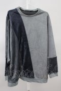【WINTERセール】NO ID. / カットソー.エコファー切替ドルマンスリーブC/N-プルオーバー ONE グレー T-24-02-06-003-NO-to-YM-ZT356