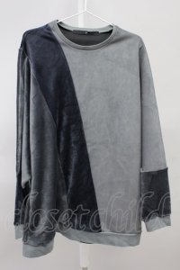 【WINTERセール】NO ID. / カットソー.エコファー切替ドルマンスリーブC/N-プルオーバー ONE グレー T-24-02-06-003-NO-to-YM-ZT356