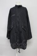 【WINTERセール】unrelaxing / コート.オーバーサイズデニムモッズ  ブラック T-24-02-06-008-un-ou-YM-ZT-M015