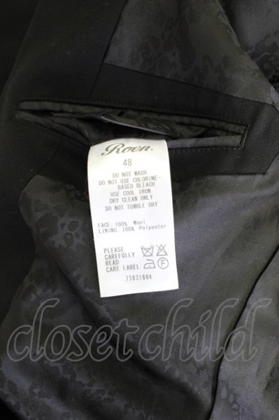 画像11: Roen / メルトスパンコールサークススカル六部袖テーラードジャケット 48 ブラック T-24-02-07-014-Ro-ja-YM-ZT177 (11)