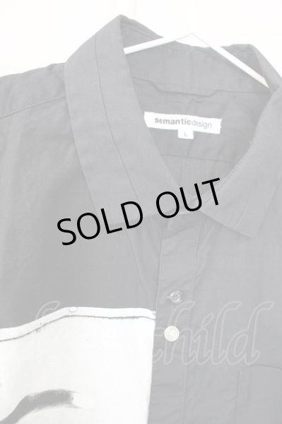 画像3: semantic design / ハンドプリント六部袖シャツ L ブラック T-24-02-07-004-SE-sh-YM-ZT403 (3)