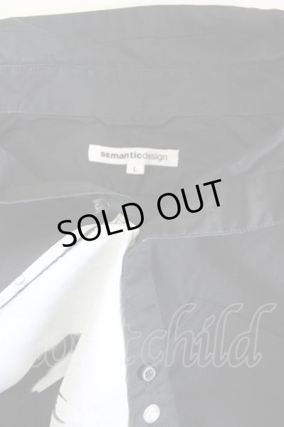 画像6: semantic design / ハンドプリント六部袖シャツ L ブラック T-24-02-07-004-SE-sh-YM-ZT403 (6)