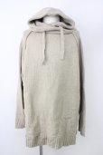 画像1: CAMBIO / パーカー.AZEAMI 5G Loose Knit Hoodie M カーキ T-24-02-07-006-CA-to-YM-ZT403 (1)