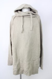 【SALE】CAMBIO / パーカー.AZEAMI 5G Loose Knit Hoodie M カーキ T-24-02-07-006-CA-to-YM-ZT403