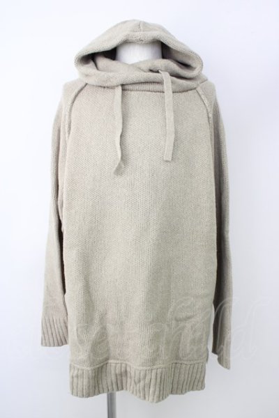 画像1: CAMBIO / パーカー.AZEAMI 5G Loose Knit Hoodie M カーキ T-24-02-07-006-CA-to-YM-ZT403