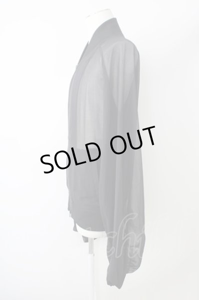 画像3: God of Roses / DESIRE シャーリングパフスリーブシフォンブルゾン 1 ブラック T-24-02-07-007-Go-ja-YM-ZT411 (3)