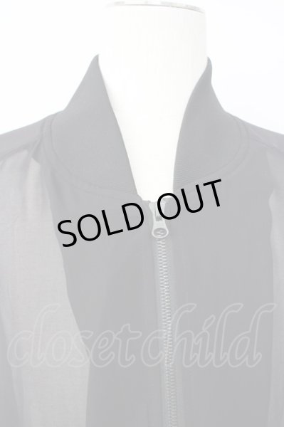 画像4: God of Roses / DESIRE シャーリングパフスリーブシフォンブルゾン 1 ブラック T-24-02-07-007-Go-ja-YM-ZT411 (4)