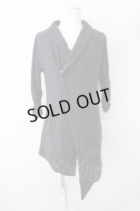 【SALE】CIVARIZE / Moonクレーターパイル変形６分袖ガウンカーディガン’14SS 46 ブラック T-24-02-07-008-CI-to-YM-ZT411