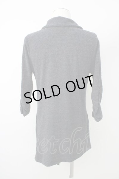 画像2: CIVARIZE / Moonクレーターパイル変形６分袖ガウンカーディガン’14SS 46 ブラック T-24-02-07-008-CI-to-YM-ZT411 (2)